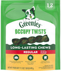Greenies Occupy Twists Natural Dog Treats Regular Size Dog Chews Long Lasting Chicken Flavor, 17.2 oz. Pack, 12 Count