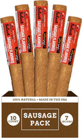 etta says! 7" Select Crunchy Dog Chews - Rawhide-Free Dog Treats - Made in the USA - Odor-Free, All-Natural Ingredients - for Moderate Chewers - Sausage - 10 Pack