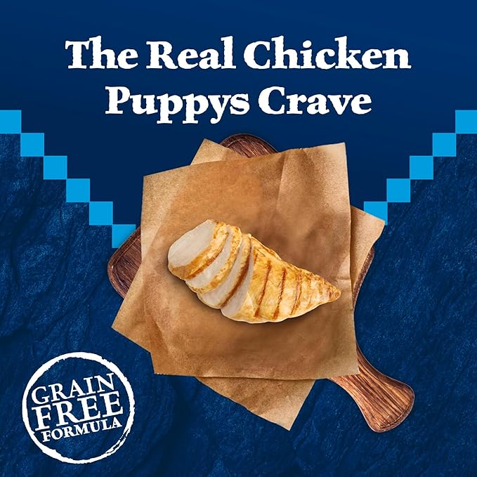 Blue Buffalo Wilderness Puppy High-Protein Dry Dog Food with Real Chicken, Grain-Free, Made in The USA with Natural Ingredients, Chicken, 13-lb. Bag