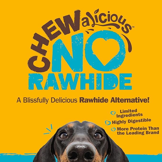Cadet Chewalicious Classic Chewy Twists with Real Peanut Butter, Rawhide-Free Healthy Dog Chews, Limited-Ingredient & Long-Lasting Chew Treats for Dogs, Peanut Butter Flavor, 15 Count