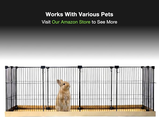 GuineaLoft™ C&C Cage (Model-AB) – Tall & Large 4ft(L) x 2ft(W) x 1.3ft(H) C&C Guinea Pig Cage, Puppy/Bunny Play Pen w/Improved Hardware & Disposable Bottom - Visit the GuineaLoft Store to See More