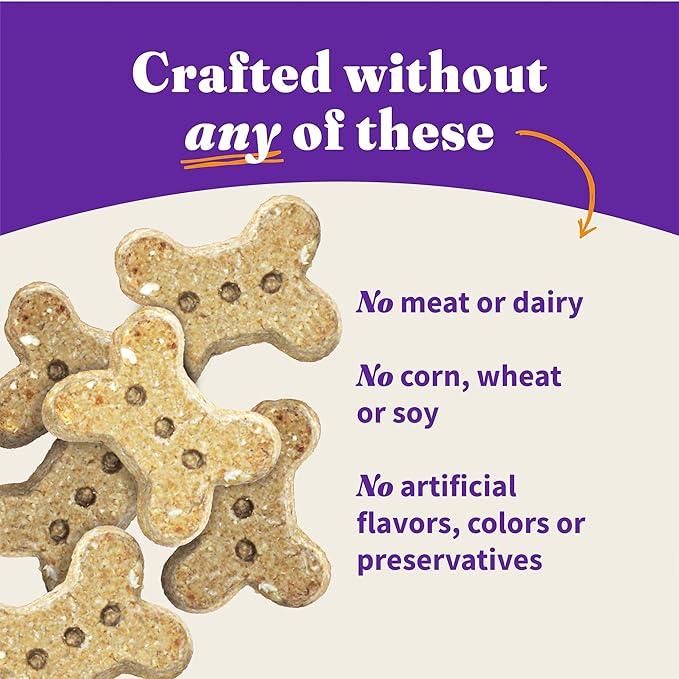 Halo Holistic Vegan Dog Treats Variety Pack, Plant-Based Three Bag Treat Pack with Oats & Blueberries, Peanut Butter & Banana, Peanuts & Pumpkin, 8 Oz Bag(Pack of 3)