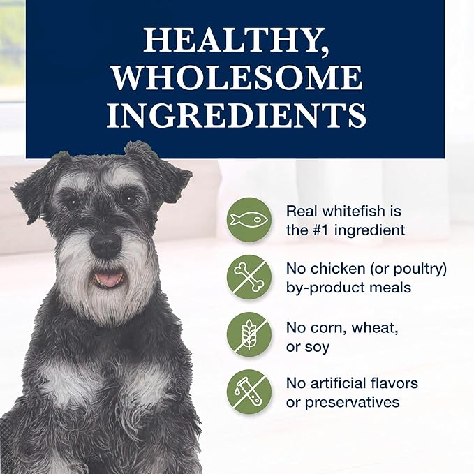 Blue Buffalo Natural Veterinary Diet GI Low Fat Gastrointestinal Support Dry Dog Food, Veterinarian's Prescription Required, Whitefish, 22 lb Bag