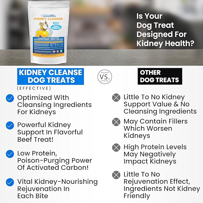 Petite Size Beef Flavor Kidney Cleanse Dog Treats 20 Oz - Kidney Support Formula for Toxin Elimination - Low Protein & Phosphorus Diet Snacks - Ideal for Kidney Wellness