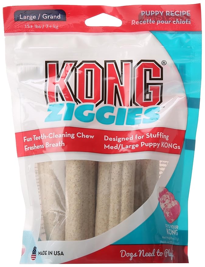 Kong Puppy Stuff'n Ziggies Large Dog Treat, 8 oz