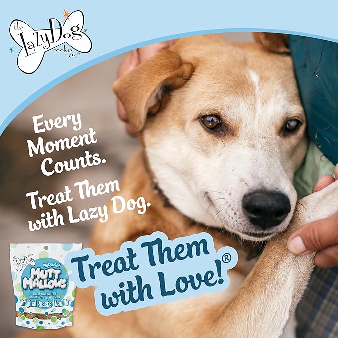 The Lazy Dog Cookie Co. Soft Baked Dog Treats, Mutt Mallows Sampler Pack, for Small, Medium and Large Dogs, Wheat-Free, Baked in The USA, 5 oz. (Pack of 7)