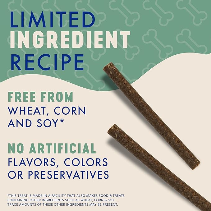 Finley's Beef & Salmon Meaty Sticks, Limited Ingredient Chicken-Free Dog Treats with Real Meat, 12oz, 1 Pack