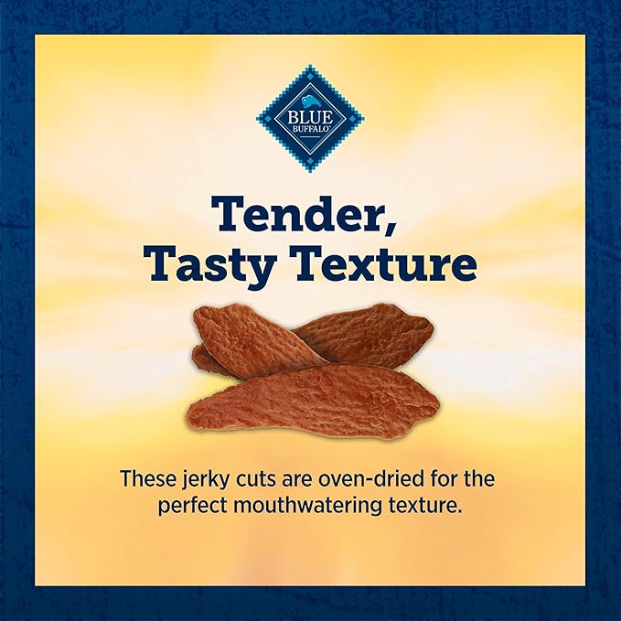 Blue Buffalo True Chews Premium Jerky Cuts Dog Treats, Made in the USA with Natural Ingredients, Beef, 10-oz Bag