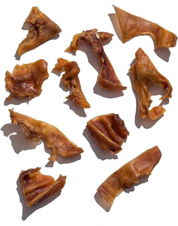 Jack&Pup Pig Ears Slivers, All Natural Single Ingredient Pork Strips Dog Treats, Excellent Rawhide Alternative, Dog Chews for Large and Small Dogs (2Lb)