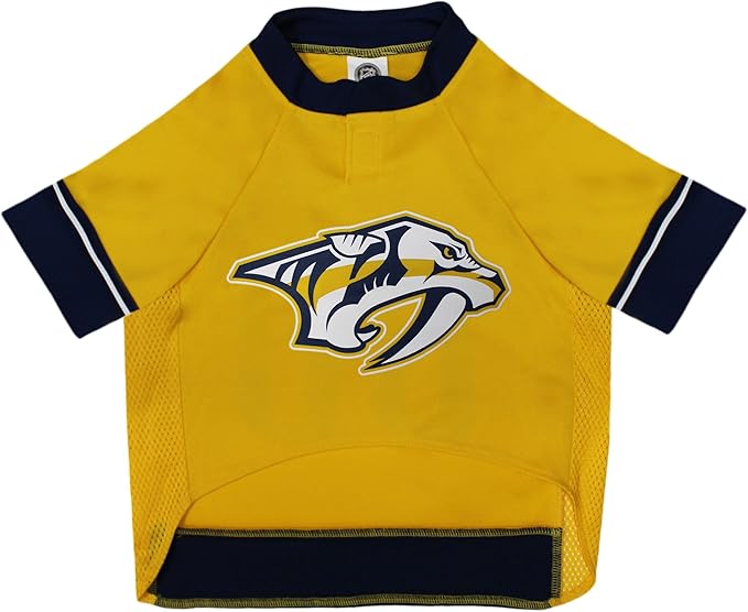 Pets First NHL Nashville Predators Jersey for Dogs & Cats, Small. - Let Your Pet Be A Real NHL Fan!