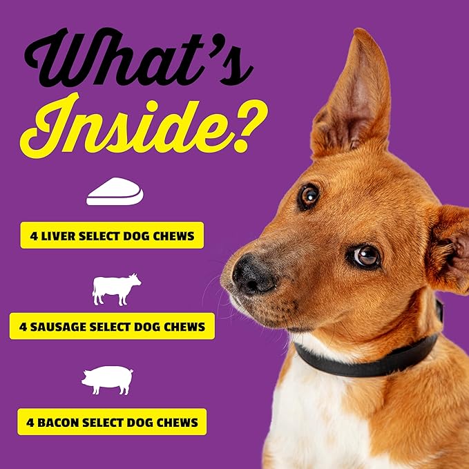 etta says! 7" Select Crunchy Dog Chews - Rawhide-Free Dog Treats - Made in the USA - Odor-Free, All-Natural Ingredients - for Moderate Chewers - Variety - 12 Pack