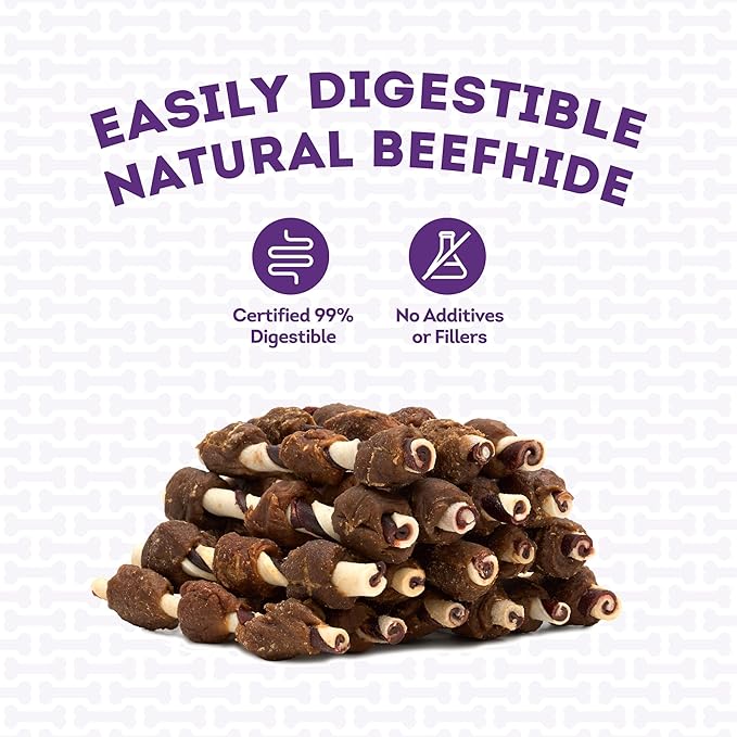 Combo Chews Rawhide/Pork Flavor Rawhide Kabob 5" w/Duck/Chicken Meat Wrap Dog Chew Treats - 18 Count/1 Pack