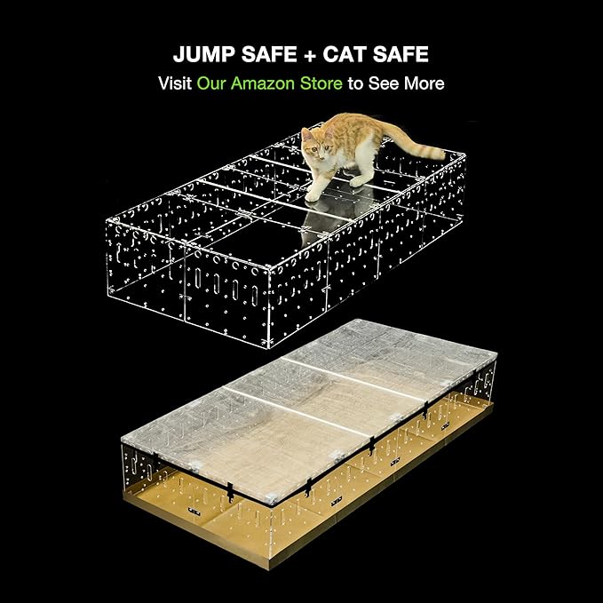 GuineaLoft™ Acrylic Cage (Model-A) - Large 4x2ft Expandable C&C Cage for Guinea Pigs, Rabbits, Button Quails, Hedgehogs, Small Animals that Need Roaming Space - Visit Our Store to See More