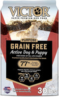VICTOR Super Premium Dog Food – High Protein Grain Free Active Dog & Puppy Kibble – Dry Food with 33% Protein, Gluten-Free - Premium Beef, Pork, Fish Meals for High Energy Dogs, 30lbs
