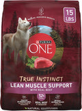 Purina One True Instinct Lean Muscle Support With Real Beef Natural With Added Vitamins, Minerals and Nutrients High Protein Dog Food - 15 lb. Bag
