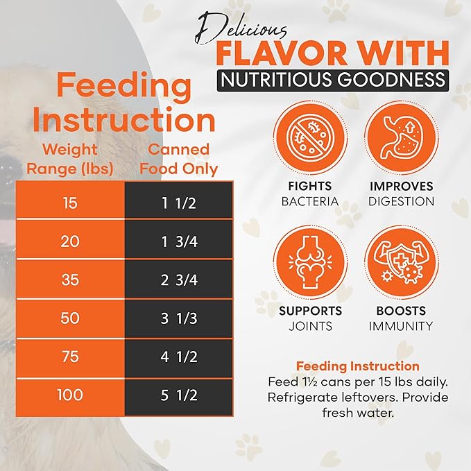 Scoochie Pet Products Chef Scoochie's Chicken Dog Food in Rich Gravy Natural Wet Food - Easy Open Pop-Top Cans for Grown Dogs - Complete Meal or Food Topper 12 Cans (14 oz e.)