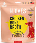 Farmland Traditions Tiny Loves Jerky Trainer Treats for Dogs w/Bone Broth (Chicken, 6 oz.)