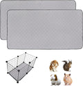 Guinea Pig Cage Liners, 16''X24'' Washable Guinea Pig Pee Pads, Non Slip Reusable Super Absorbent Guinea Pig Training Mat Bedding Fleece for Small Animals Hamster Rabbit Chinchilla Rat, 2Pack