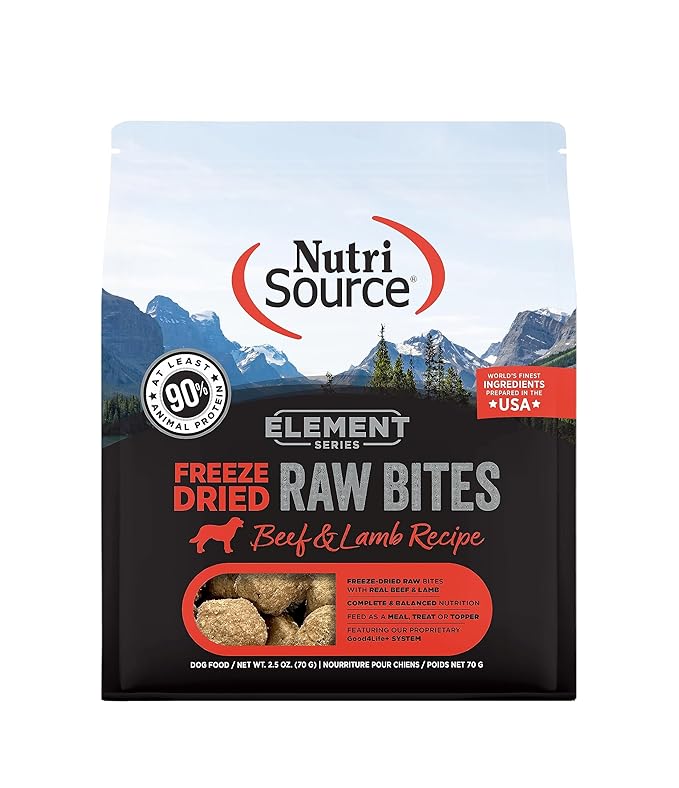 NutriSource Element Series Beef & Lamb Freeze Dried Raw Bites 2.5oz