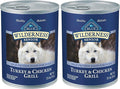 Blue Buffalo Wilderness Natural High Protein Wet Food for Senior Dogs,Turkey & Chicken,12.5-oz Cans,(Pack of 24)