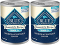 Blue Buffalo Homestyle Recipe Senior Wet Dog Food, Made with Natural Ingredients, Chicken Dinner with Garden Vegetables, 12.5-oz Cans (12 Count) (Pack of 2)