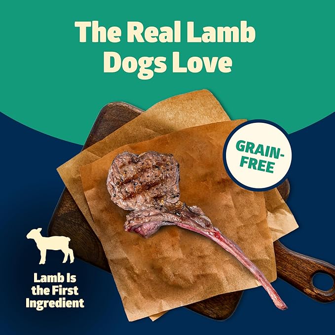 Blue Buffalo Freedom Grain-Free Dry Dog Food, Complete & Balanced Nutrition for Adult Dogs, Made in the USA with Natural Ingredients, Lamb & Potatoes, 24-lb Bag