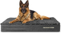 The Dog’s Bed Orthopedic Memory Foam Dog Bed for XL Dogs, Waterproof Washable Cover, Anti-Slip Base, Calming Surface – CertiPUR-Certified Foam, Grey Fur, 6 Inch Thick