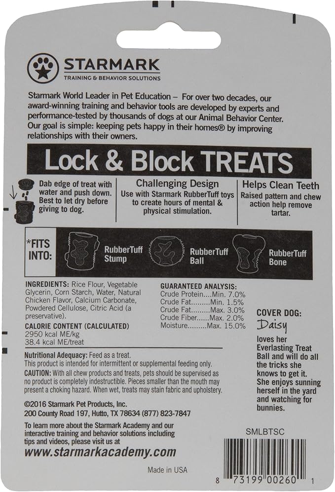 Starmark Lock & Block Chicken Dog Treat Small
