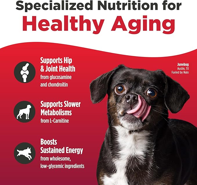 Nulo FreeStyle Senior Dry Dog Food - Trout & Sweet Potato, High Protein Grain Free Dog Food, Kibble with Probiotics, Glucosamine, Chondroitin, Hip and Joint Support, Small, Medium, Large Breeds, 26lb