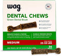 Amazon Basics Dental Dog Treats to Help Clean Teeth & Freshen Breath for Medium Dogs, Unflavored, Per Pack: 36 Count, 2.25 pounds (Previously Wag)
