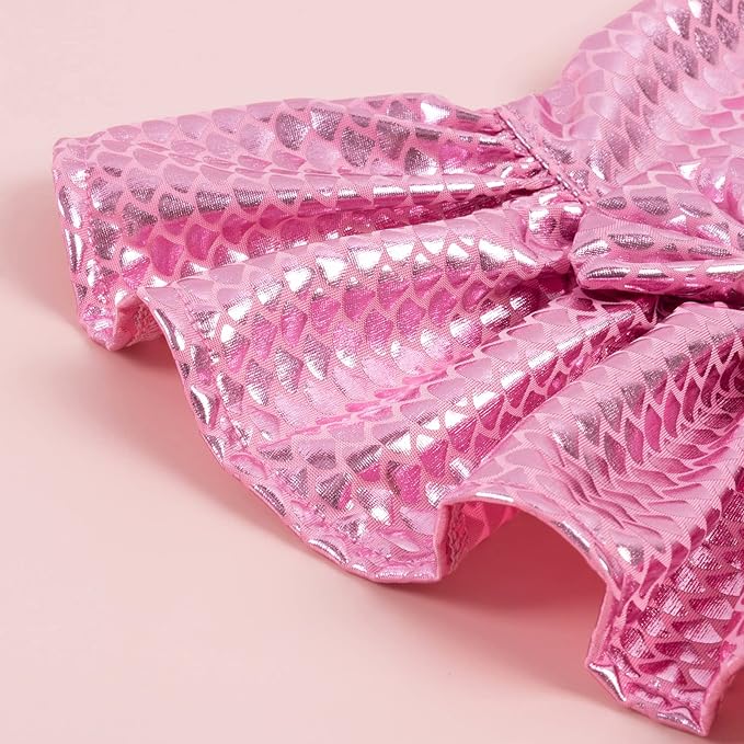 CuteBone Dog Dress Mermaid Girl Puppy Bling Skirt Cat Outfit Small Dogs Costume Pet Clothes for Holiday Beach DD11XS