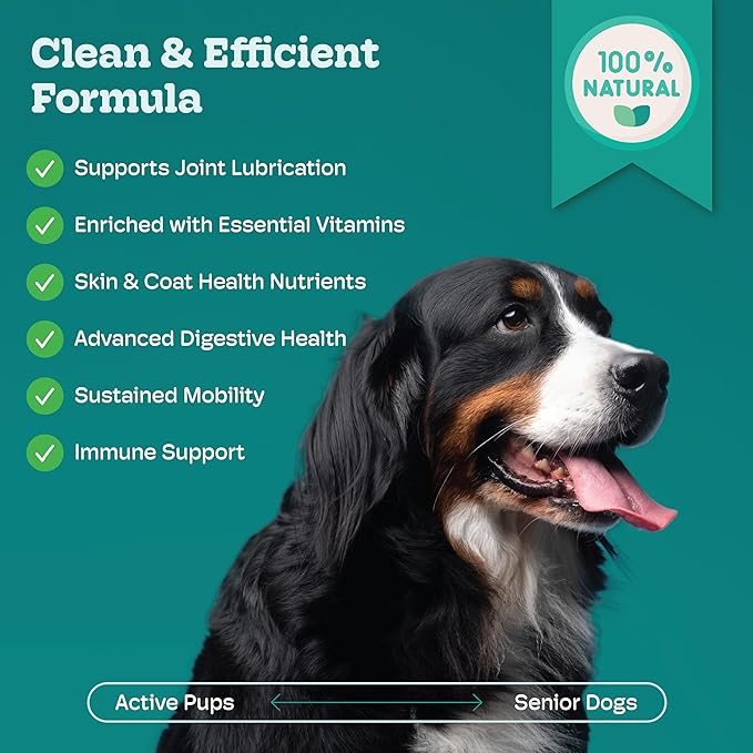 Probiotics for Dogs, Hip Joint Supplement for Dogs – Hip and Joint Plus Gut Health Chews, Glucosamine, Chondroitin, Omega 3, Collagen & Probiotics, Supports Digestion Joints and Hips, Immunity, Fur