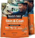 Nutri-Vet Skin & Coat Biscuits, Skin and Coat Supplement, Dog Treat, Dog Supplements, Omega 3 Fish Oil, Small Sized Biscuit, Made with Omega 3 and Biotin, Fish Oil Treat for Pets, 16 oz (Pack of 2)