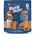 Purina Busy Bone Adult Dog Chew Bone Treats, Peanut Butter - 6 ct. Pouch
