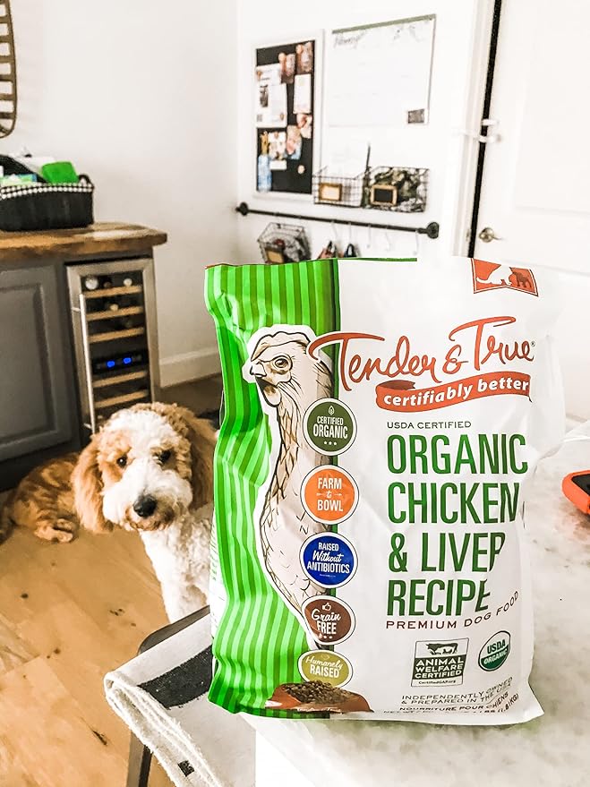 Tender & True Organic Chicken & Liver Recipe Dog Food, 4 lb