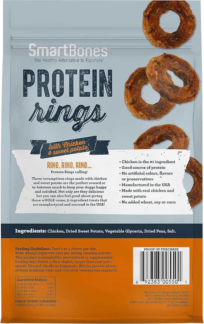 SmartBones Protein Rings with Real Chicken and Sweet Potato, 10.5 OZ