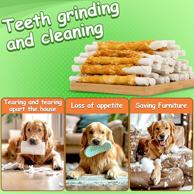 MAQIHAN Chicken Wrapped Rawhide Dog Treats - Hide Twists Chicken Wrapped Rawhide Sticks, Pet Chew Snacks Hide Sticks Training Reward Treats for Puppy, Small Dogs