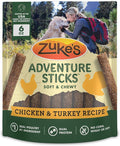 Zukes Adventure Sticks Chicken and Turkey Dog Treats, Natural Dog Treat Sticks - 6 oz. Pouch