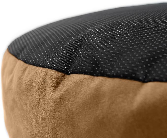 JAXX Robbi Dog Bed Bean Bag – Round Bed with Machine Washable Cover and No-Slip Base - Supportive Memory Foam for Senior Dogs & Joint Pain Relief - Ultimate Comfort & Luxury - Large, Cloud/Beige