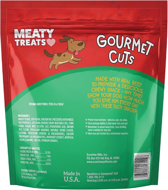 Meaty Treats Gourmet Cuts Beef & Rice Flavor Soft & Chewy Dog Treats, 25-oz.