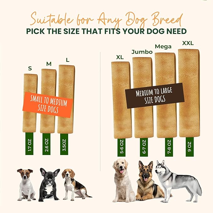 KATHMANDU'S 100% Natural Himalayan Yak Cheese Chews - All Natural and Protein-Rich Nutrition Dog Treats, Long Lasting Chews for Aggressive Chewers, Odor Free Yak Chew | Large/X Large (Pack of 8)