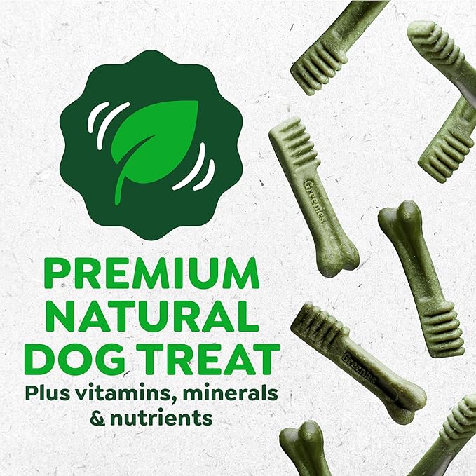 Greenies Veterinarian-Recommended Adult Natural Dental Dog Treats Petite Size, Dog Dental Chews, Original Flavor, 6 oz. Pack, 10 Count