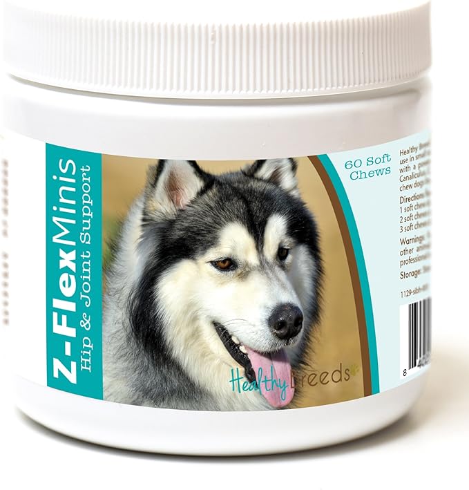 Healthy Breeds Siberian Husky Z-Flex Minis Hip and Joint Support Soft Chews 60 Count
