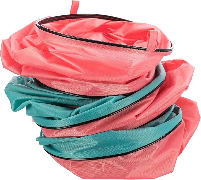 TRIXIE Rabbit Play Tunnel – Collapsible Pop-Up Play Tube for Bunnies, Guinea Pigs & Chinchillas – Small Pet Hideout Tunnel for Indoor Adventures – Multicolor, 51.25 x 7.25 x 7.25 in