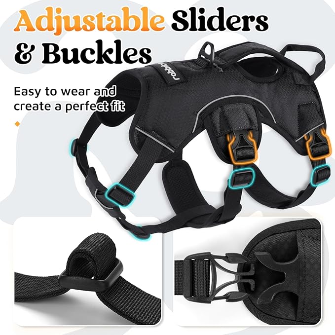 rabbitgoo Escape Proof Dog Harness with Large Handle
