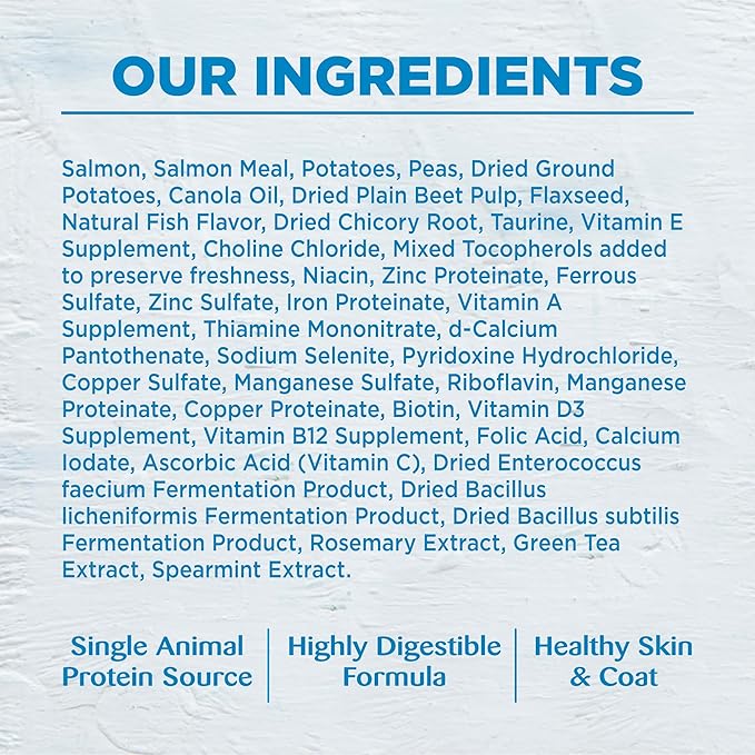 Wellness Simple Limited Ingredient Dry Dog Food for Sensitive Stomachs, Supports Skin & Coat, Grain Free, Natural, Salmon & Potato Recipe, (40-Pound Bag)