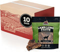 Redbarn Lamb Lung Filets - Oven Roasted Jerky-Style Dog Treats, Flavorful, Tasty & Highly Palatable Chews, Single Ingredient Protein – 10 oz, Case of 10 Bags
