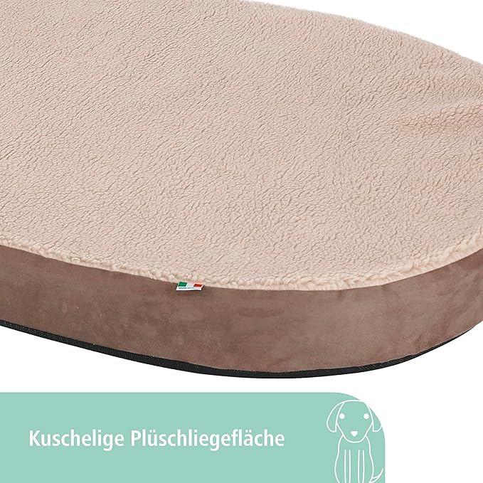 KERBL Matelas à Mémoire Forme Ovale pour Chien 100 x 65 x 8 cm