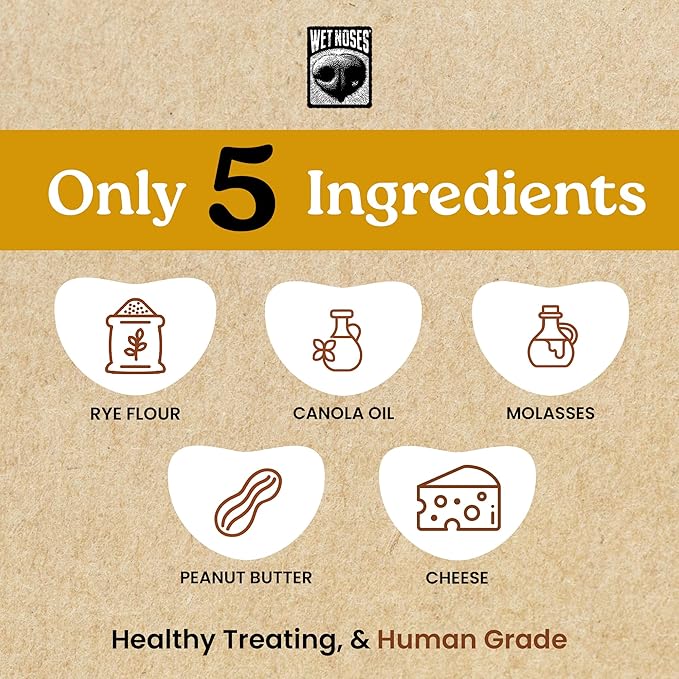 Wet Noses Moments Non-GMO Cheezy Pretzel Crunchy Dog Treats - 14oz | No Corn, Wheat, Soy or Peas, Made with 5 Simple Ingredients
