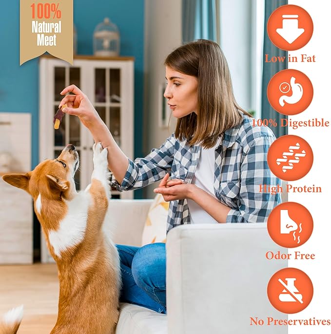 Annika Duck & Sweet Potato Wrapped Dog Treats – Healthy Low Fat, High Protein Jerky Chews, Grain-Free Training Snacks & Dental Treats for Medium & Large Dogs, 11.6 oz (Duck Wrapped Sweet Potato)